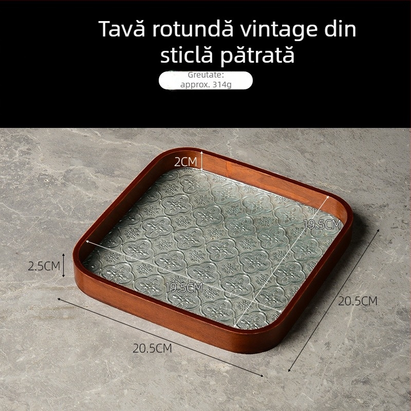 Tavă de ceai, formă neregulată, model cu dungi, stil modern simplu (Formă: neregulată; Model: dungi; Stil: modern simplu)