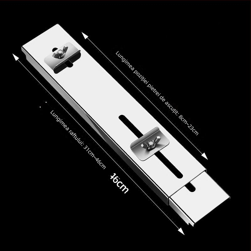Suport pentru ascuțit cuțite din oțel inoxidabil, bază pentru piatră de ascuțit, reglabil, fix, construcție cu grosime mare