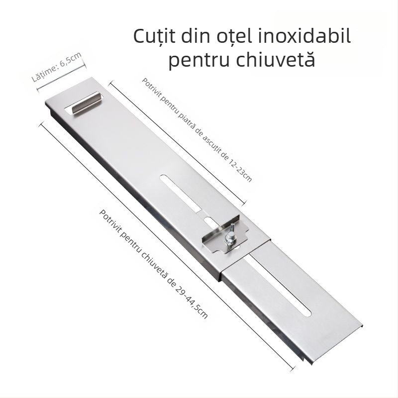 Suport pentru ascuțit cuțite din oțel inoxidabil, bază pentru piatră de ascuțit, reglabil, fix, construcție cu grosime mare