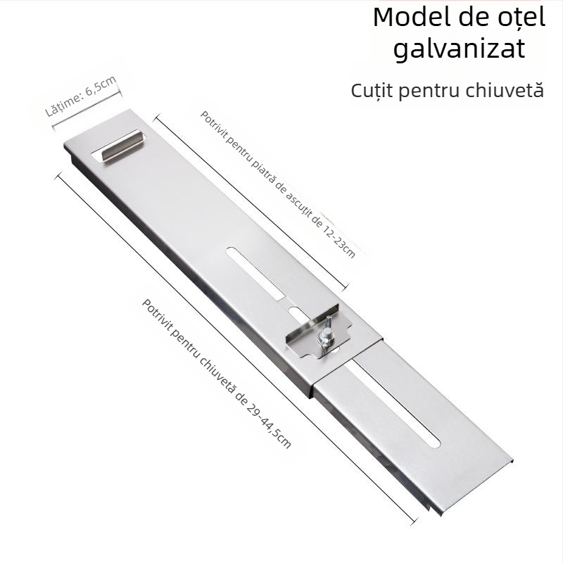 Suport pentru ascuțit cuțite din oțel inoxidabil, bază pentru piatră de ascuțit, reglabil, fix, construcție cu grosime mare