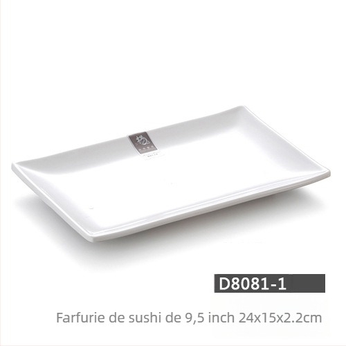 Farfurie din melamină, pătrată, stil minimalist modern (Material: Melamină; Formă: Pătrat; Stil: Modern Minimalist; Cuptor cu microunde: Nu este disponibil; Imprimare logo: Posibil)