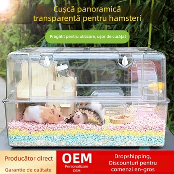 Cușcă transparentă pentru hamster, din plastic