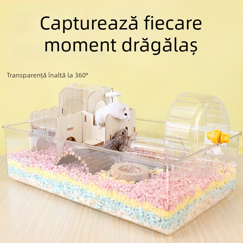 Cușcă transparentă pentru hamster, din plastic