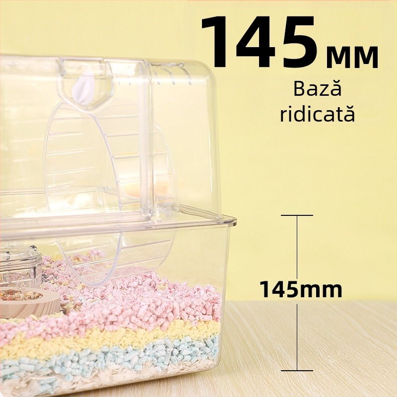 Cușcă transparentă pentru hamster, din plastic