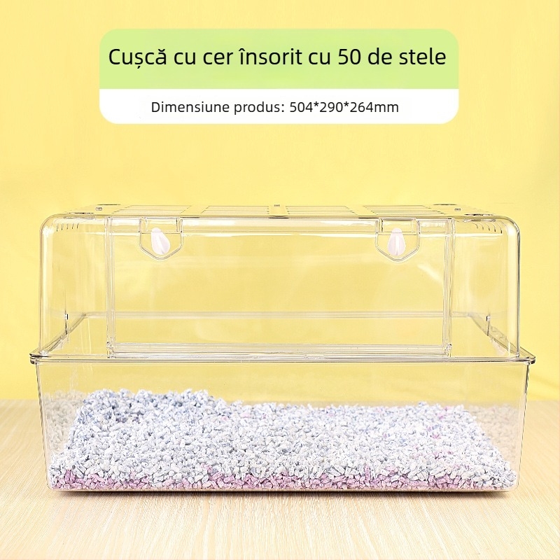 Cușcă transparentă pentru hamster, din plastic