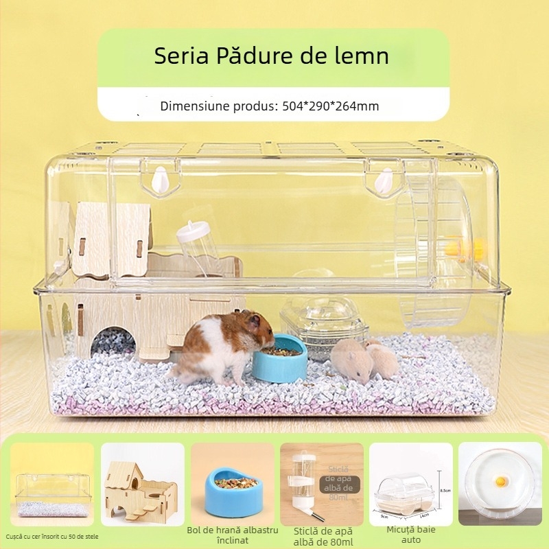 Cușcă transparentă pentru hamster, din plastic