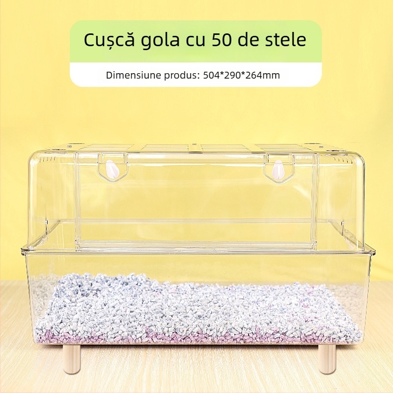 Cușcă transparentă pentru hamster, din plastic