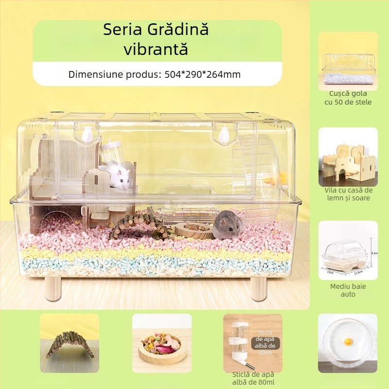 Cușcă transparentă pentru hamster, din plastic