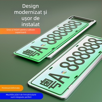 Suport pentru plăcuța de înmatriculare din aliaj de aluminiu-magneziu pentru vehicule cu energie nouă; potrivire universală