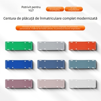 Ramă pentru plăcuța de înmatriculare Yu7 – din plastic, protecție plăcuță, acoperire completă a vehiculului, compatibilă cu Yu7