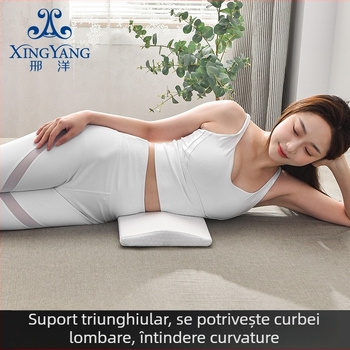 Perna de susținere a taliei cu umplutură Memory Cotton, husă din poliester, culoare solidă, broderie/imprimare/cusuturi