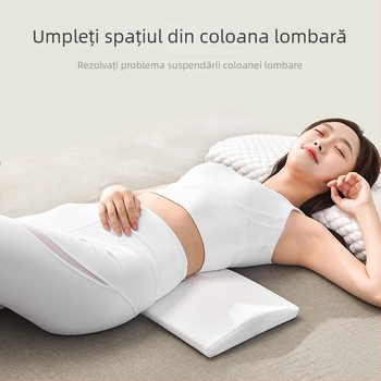 Perna de susținere a taliei cu umplutură Memory Cotton, husă din poliester, culoare solidă, broderie/imprimare/cusuturi