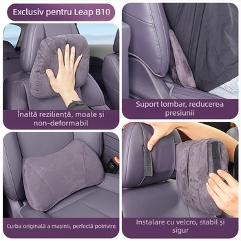 Pernețe pentru cap și suport lombar pentru Zero Run B10/B01, material piele întoarsă, umplutură din fibre sintetice, stil minimalist