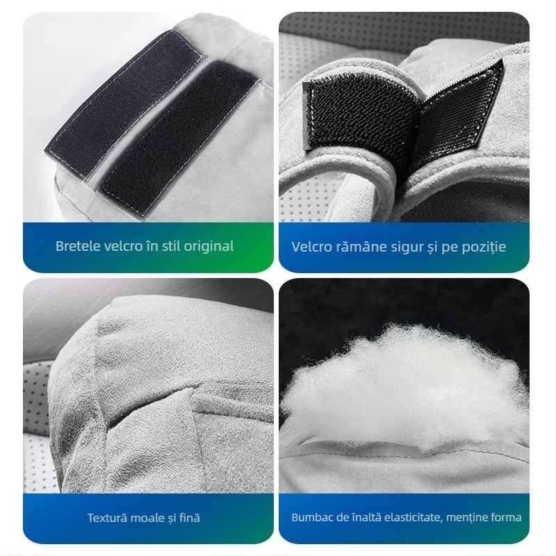 Pernețe pentru cap și suport lombar pentru Zero Run B10/B01, material piele întoarsă, umplutură din fibre sintetice, stil minimalist