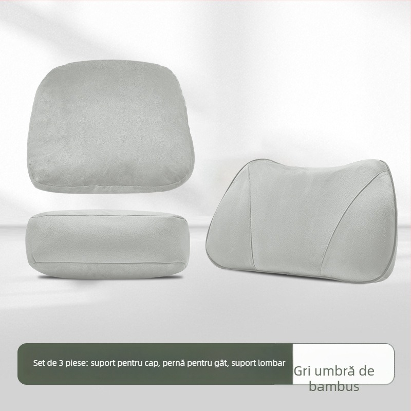 Pernețe pentru cap și suport lombar pentru Zero Run B10/B01, material piele întoarsă, umplutură din fibre sintetice, stil minimalist