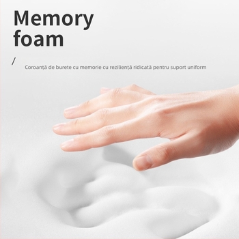 Pernă de cap pentru mașină cu spumă memory, husă pluș, model ursuleț desen animat, potrivire universală pentru toate anotimpurile