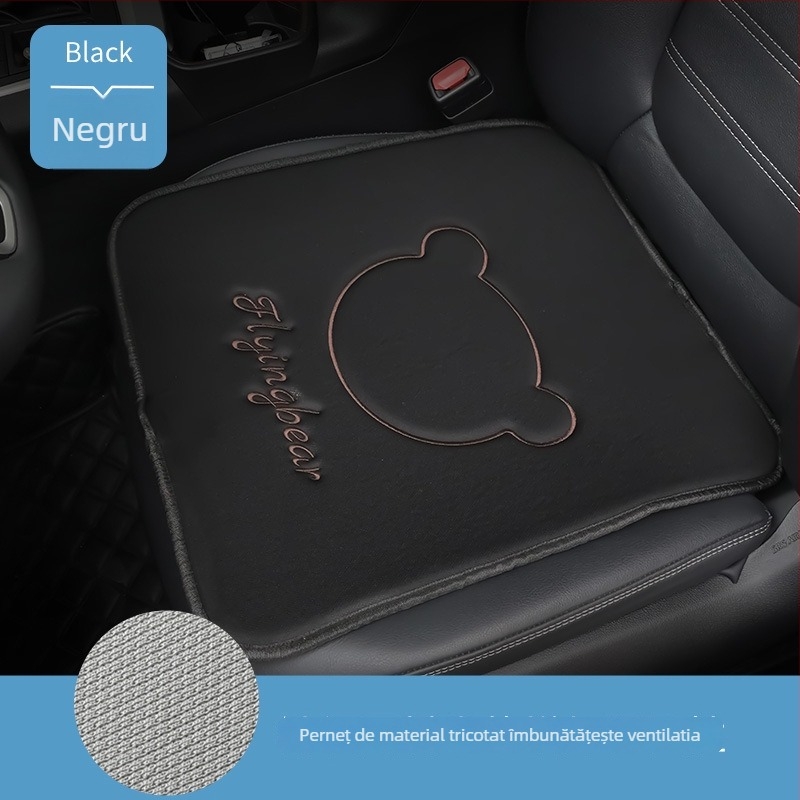 Pernă de cap pentru mașină cu spumă memory, husă pluș, model ursuleț desen animat, potrivire universală pentru toate anotimpurile