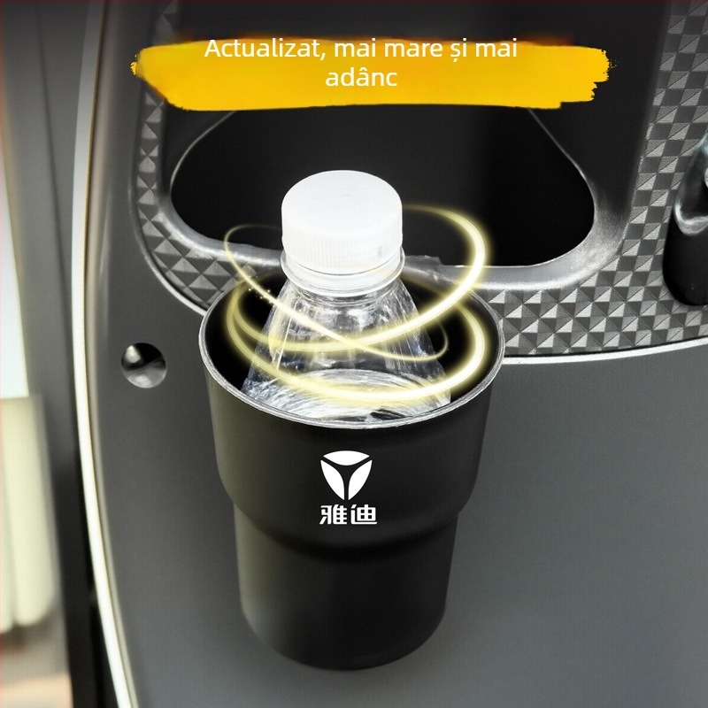 Suport pentru pahare auto – model universal, material PP, montat în mașină, portabil