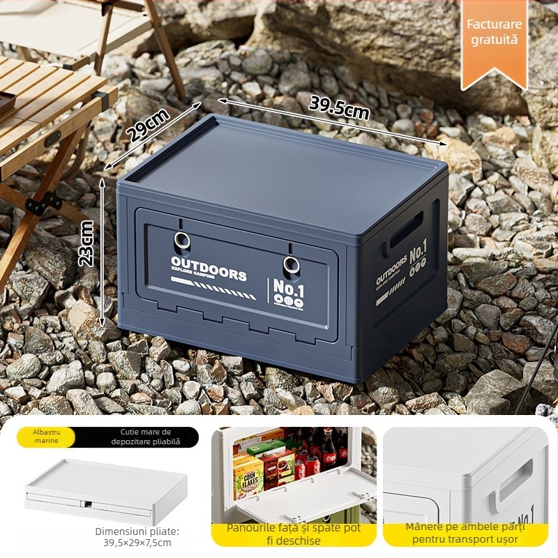 Cutie de depozitare pliabilă cu uși duble pentru portbagajul mașinii, 20–30 L, plastic (PP)