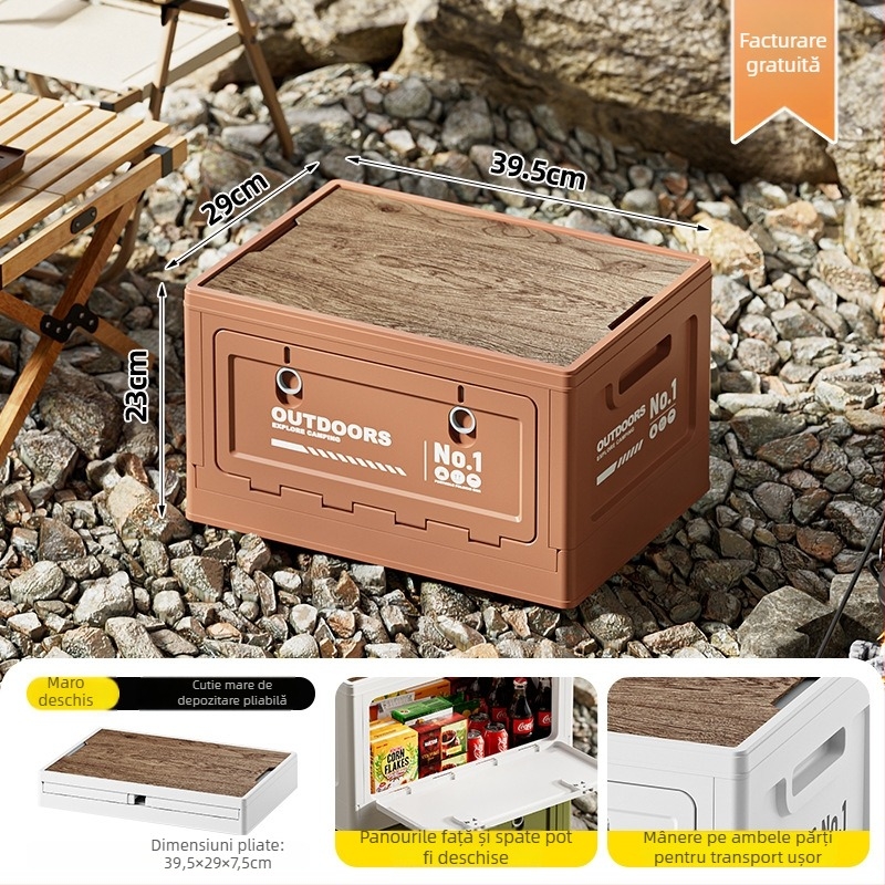 Cutie de depozitare pliabilă cu uși duble pentru portbagajul mașinii, 20–30 L, plastic (PP)