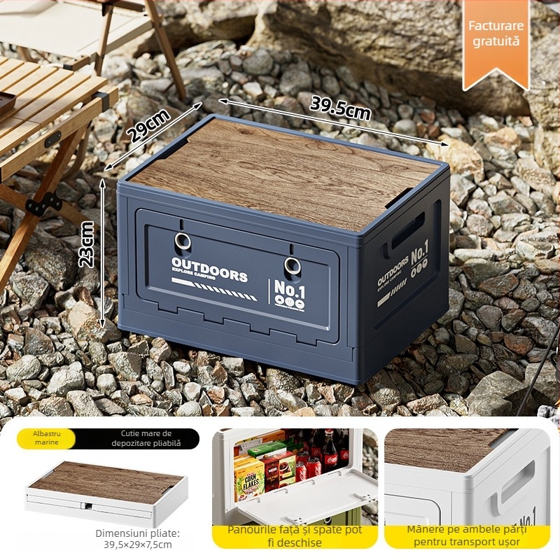 Cutie de depozitare pliabilă cu uși duble pentru portbagajul mașinii, 20–30 L, plastic (PP)