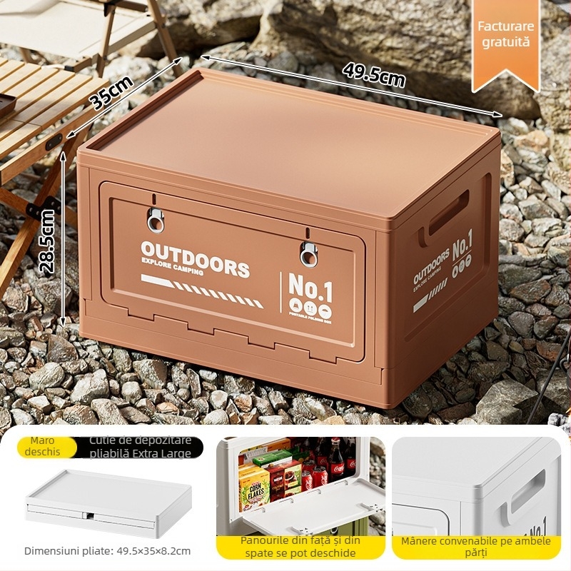 Cutie de depozitare pliabilă cu uși duble pentru portbagajul mașinii, 20–30 L, plastic (PP)