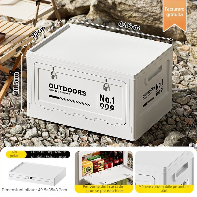 Cutie de depozitare pliabilă cu uși duble pentru portbagajul mașinii, 20–30 L, plastic (PP)