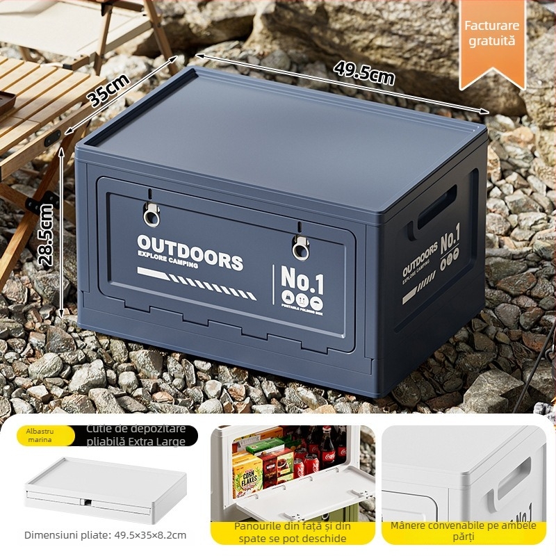 Cutie de depozitare pliabilă cu uși duble pentru portbagajul mașinii, 20–30 L, plastic (PP)