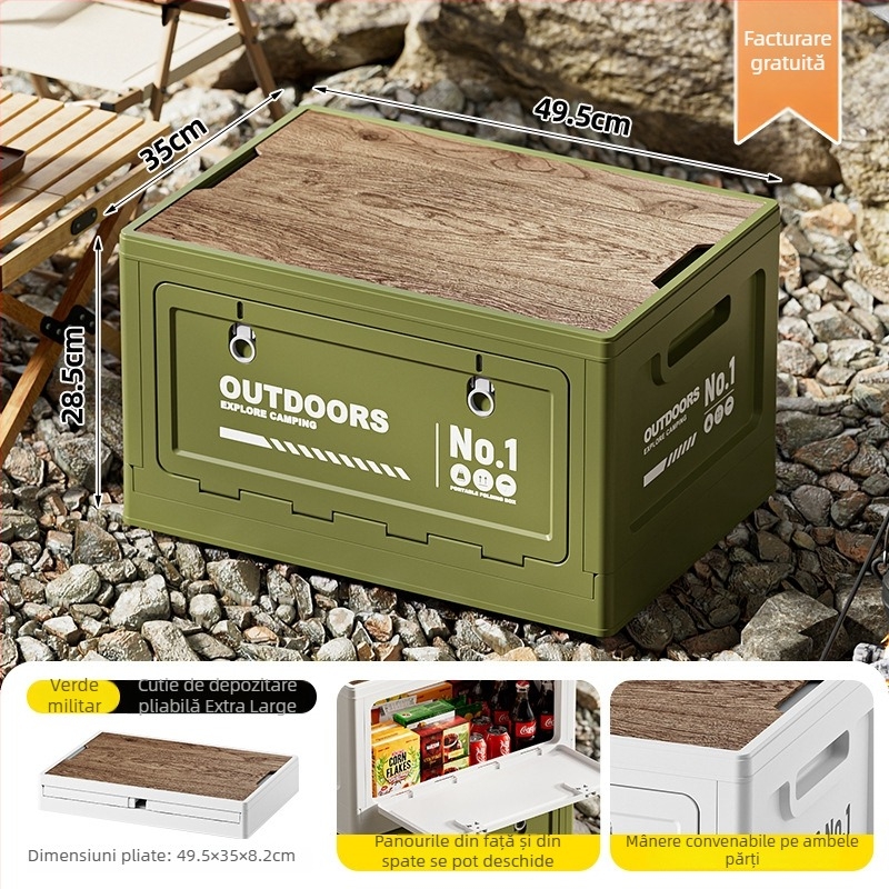 Cutie de depozitare pliabilă cu uși duble pentru portbagajul mașinii, 20–30 L, plastic (PP)