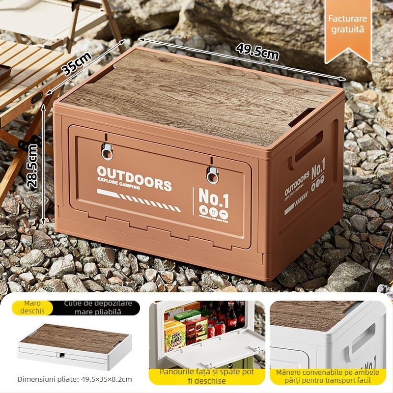 Cutie de depozitare pliabilă cu uși duble pentru portbagajul mașinii, 20–30 L, plastic (PP)