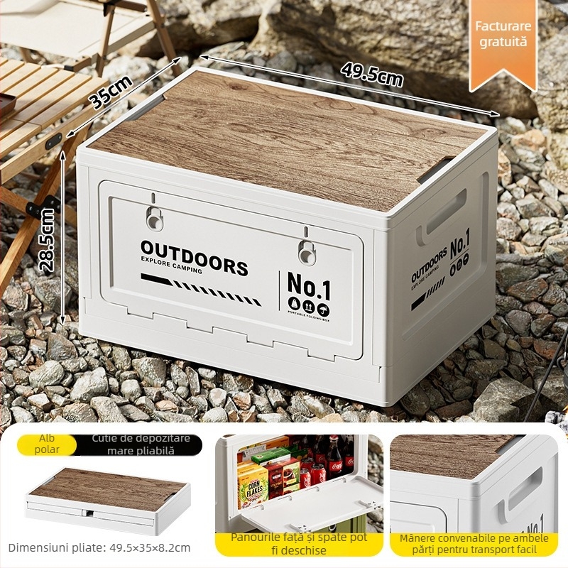 Cutie de depozitare pliabilă cu uși duble pentru portbagajul mașinii, 20–30 L, plastic (PP)