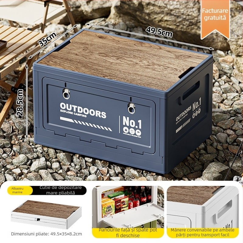 Cutie de depozitare pliabilă cu uși duble pentru portbagajul mașinii, 20–30 L, plastic (PP)