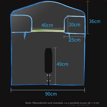 Deflector de vânt PVC – parbriz frontal pentru un vehicul electric mic