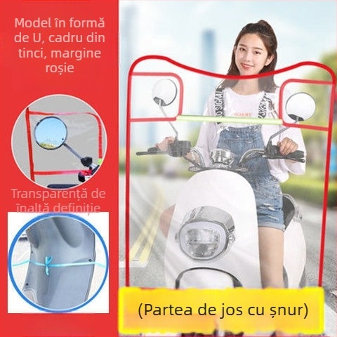 Deflector de vânt PVC – parbriz frontal pentru un vehicul electric mic