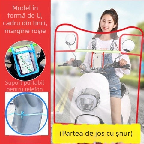 Deflector de vânt PVC – parbriz frontal pentru un vehicul electric mic