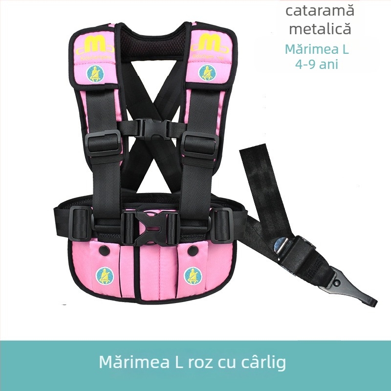 Vestă de siguranță de călătorie multifuncțională cu centură detașabilă, poliester, 0,95 kg, potrivit pentru 10-36 kg