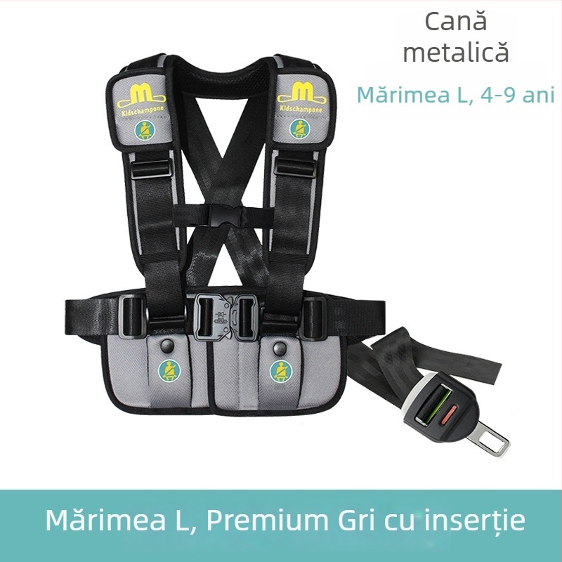 Vestă de siguranță de călătorie multifuncțională cu centură detașabilă, poliester, 0,95 kg, potrivit pentru 10-36 kg