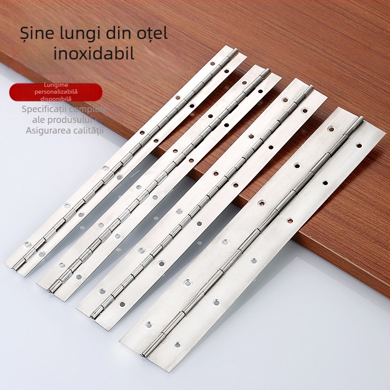 Balama pian din oțel inoxidabil, finisaj periat, pentru dulapuri, piane, uși și ferestre