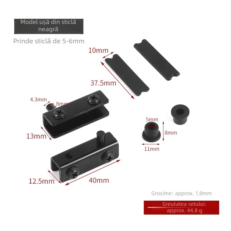 Ax de ușă CT – fier, brand AODLI, potrivit pentru uși din lemn și sticlă, galvanizare