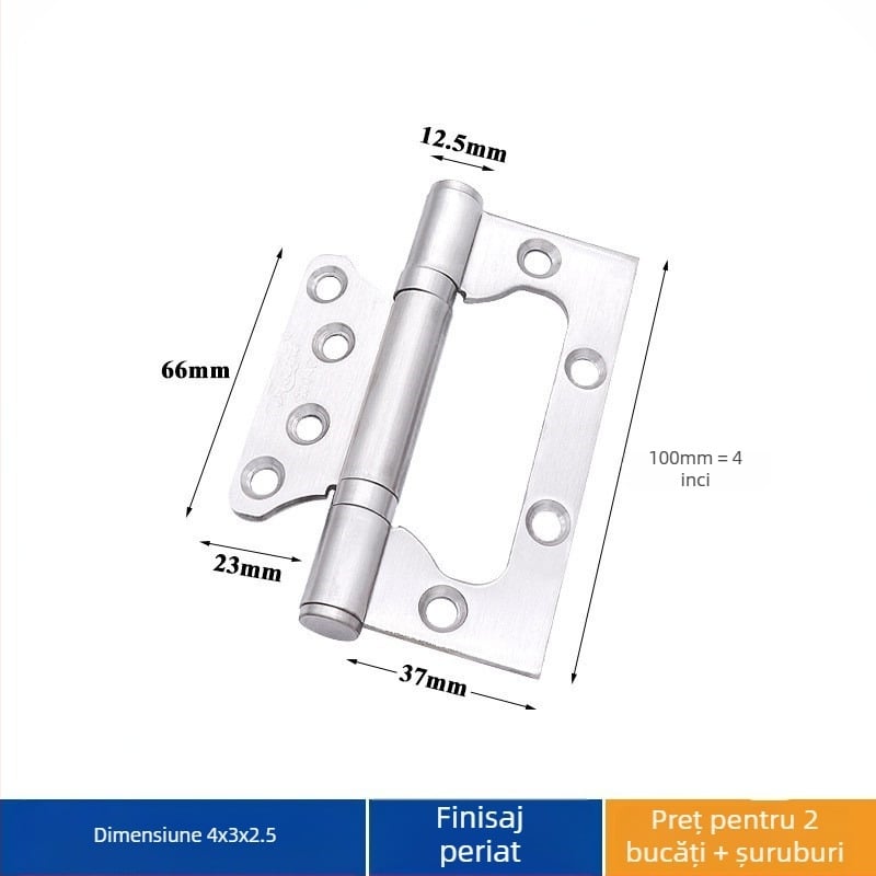 Balama de uși din oțel inoxidabil – Asabie, stil modern minimalist, finisaj electroplacat