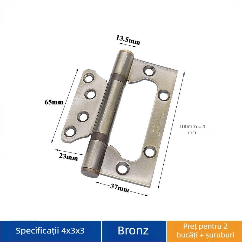 Balama de uși din oțel inoxidabil – Asabie, stil modern minimalist, finisaj electroplacat