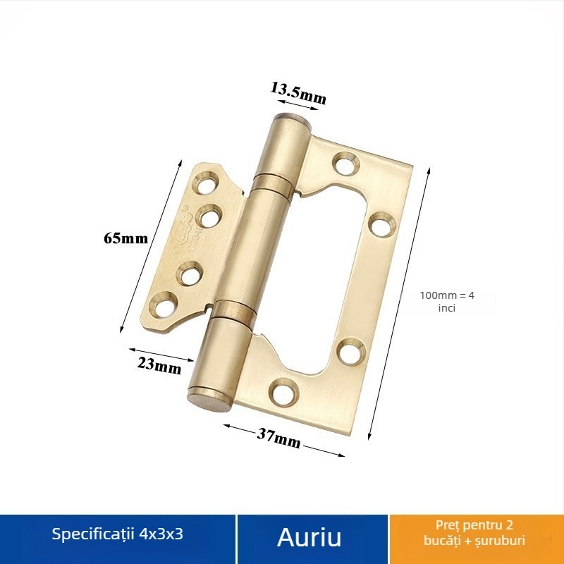 Balama de uși din oțel inoxidabil – Asabie, stil modern minimalist, finisaj electroplacat