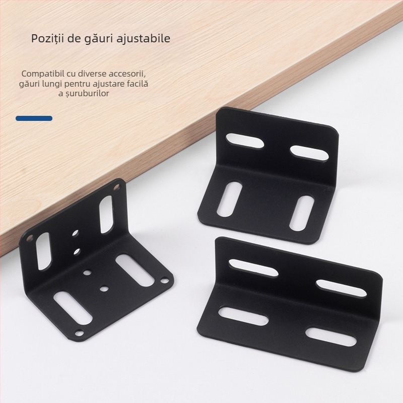 Conector unghiular pentru pat, în formă de L, unghi drept 90°, îngroșat, reglabil, potrivit pentru canapea-pat și cadru cu lamele