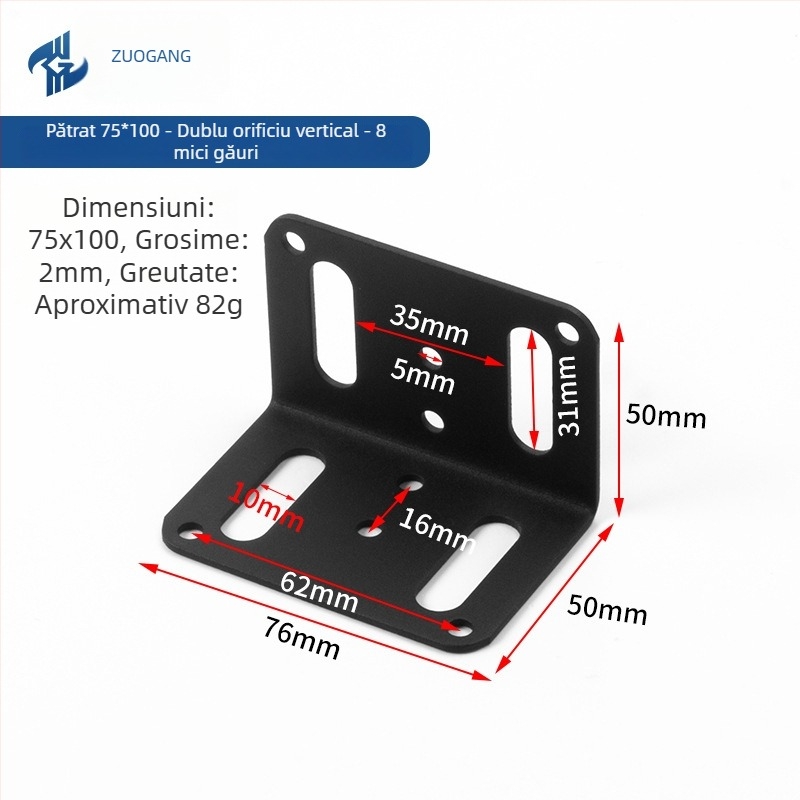 Conector unghiular pentru pat, în formă de L, unghi drept 90°, îngroșat, reglabil, potrivit pentru canapea-pat și cadru cu lamele