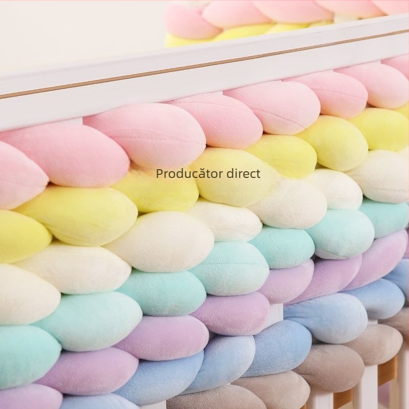 Protecție pentru pătuțul bebelușului cu bandă împletită anti-coliziune