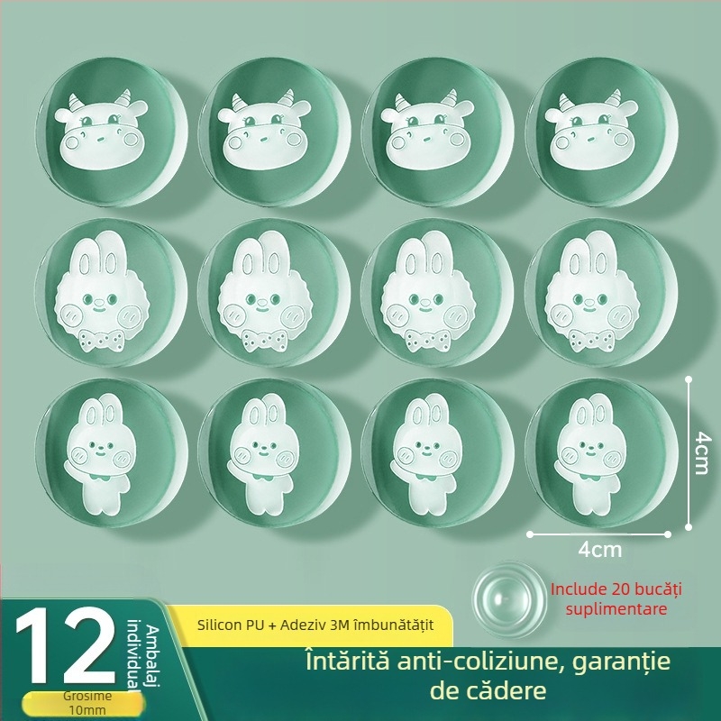 Protecție din silicon pentru ușa frigiderului, tampon anti-impact pentru mâner, funcționare silențioasă, rezistent la uzură