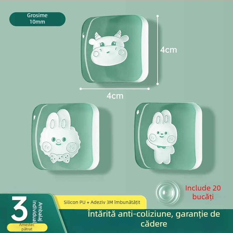 Protecție din silicon pentru ușa frigiderului, tampon anti-impact pentru mâner, funcționare silențioasă, rezistent la uzură