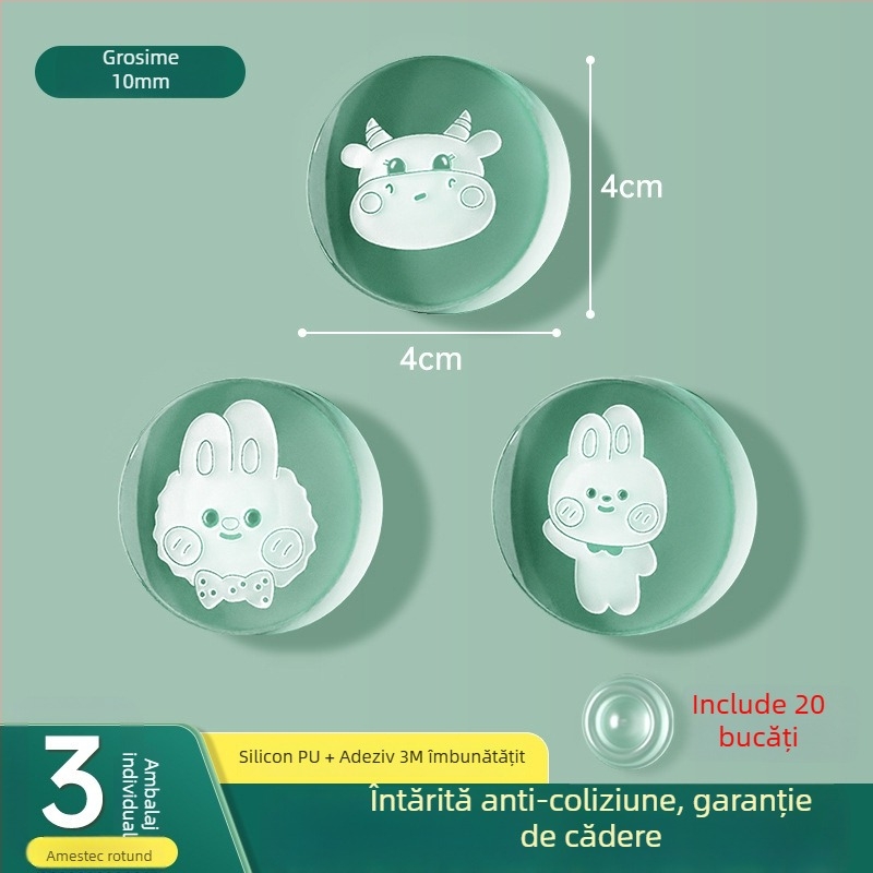 Protecție din silicon pentru ușa frigiderului, tampon anti-impact pentru mâner, funcționare silențioasă, rezistent la uzură