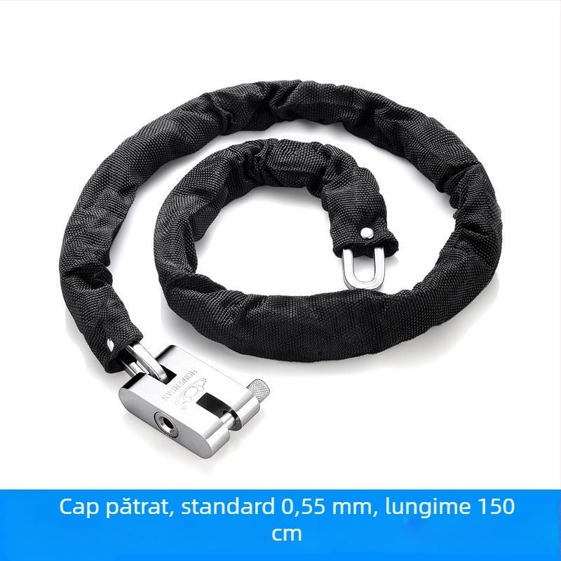 Lacăt de lanț cu protecție anti-furt și anti-tăiere, din oțel, model 698573, Guangzhou Jingli, destinat triciclurilor, bicicletelor, motocicletelor și bicicletelor electrice, design modern minimalist.