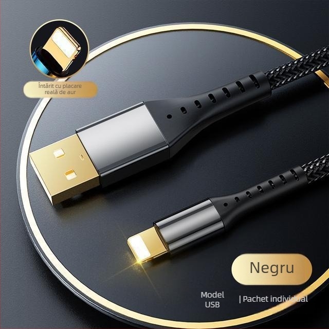 Semida Sheng Cablu Apple Lightning de încărcare rapidă, 20W, împletit, cu un capăt